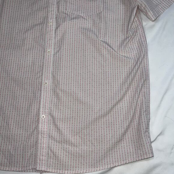William Murray Shirt Mens Size XL Pink White Beer Beersucker Golf Button Down SS - Picture 4 of 15